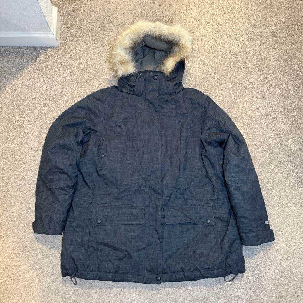 L.L. Bean‎ Coat Women's 1X Baxter State Parka Down Puffer Jacket Wind Waterproof